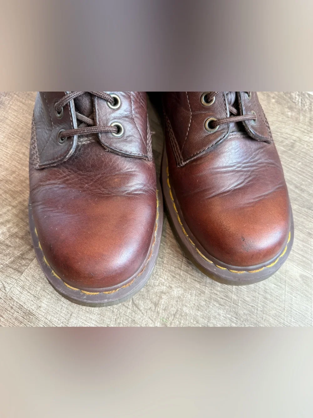 Dr Martens 1460 8-Eye Crazy Horse Brown Leather Boots Men US 10